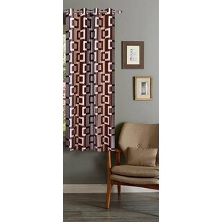                       Styletex Polyester Window Curtain Brown (Single Piece)  Pack of 1                                              