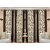 Styletex Polyester Door Curtain Brown Pack of 4 Pcs