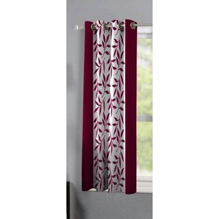                       Styletex Polyester Window Curtain Maroon (Single Piece)  Pack of 1                                              