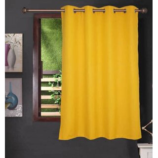                       Styletex Polyester Window Curtain Yellow (Single Piece)  Pack of 1                                              