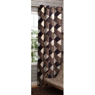                       Styletex Polyester Window Curtain Brown (Single Piece)  Pack of 1                                              