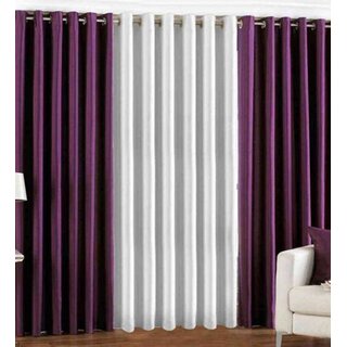                       Styletex Polyester Window Curtain Multicolor Pack of 3 Pcs                                              