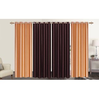                       Styletex Polyester Door Curtain Multicolor Pack of 4 Pcs                                              