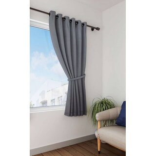                       Styletex Polyester Window Curtain Grey (Single Piece)  Pack of 1                                              