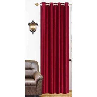                       Styletex Polyester Long Door Curtain Maroon (Single Piece)  Pack of 1                                              