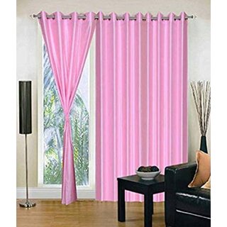                       Styletex Polyester Door Curtain Pink Pack of 2 Pcs                                              
