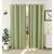 Styletex Polyester Long Door Curtain Green Pack of 2 Pcs