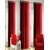 Styletex Polyester Window Curtain Red Pack of 3 Pcs