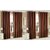 Styletex Polyester Long Door Curtain Brown Pack of 4 Pcs