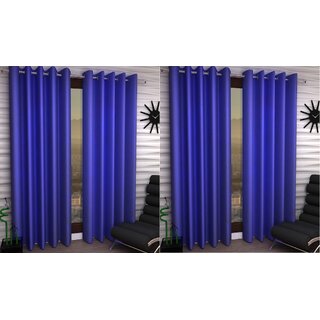                       Styletex Polyester Door Curtain Blue Pack of 4 Pcs                                              
