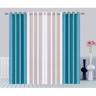                       Styletex Polyester Long Door Curtain Multicolor Pack of 4 Pcs                                              