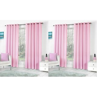                       Styletex Polyester Window Curtain Pink Pack of 4 Pcs                                              