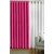 Styletex Polyester Long Door Curtain White::Pink Pack of 2 Pcs