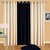 Styletex Polyester Long Door Curtain Black Pack of 3 Pcs