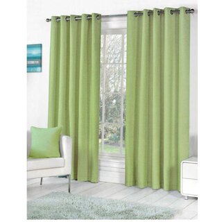                       Styletex Polyester Long Door Curtain Green Pack of 2 Pcs                                              