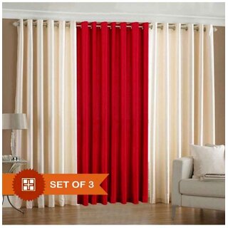                       Styletex Polyester Window Curtain Multicolor Pack of 3 Pcs                                              