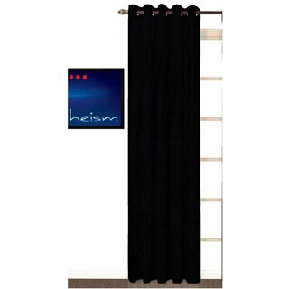                       Styletex Polyester Door Curtain Black (Single Piece)  Pack of 1                                              