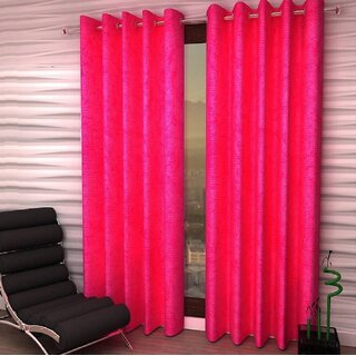                       Styletex Polyester Door Curtain Pink Pack of 2 Pcs                                              