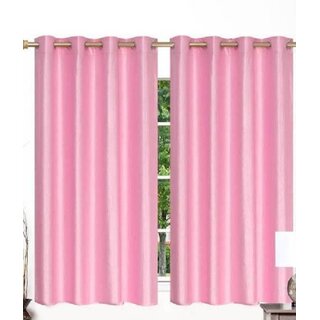                       Styletex Polyester Window Curtain Pink Pack of 2 Pcs                                              