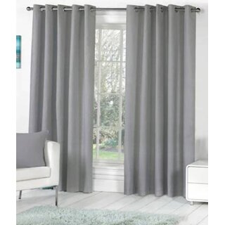                       Styletex Polyester Door Curtain Grey Pack of 2 Pcs                                              