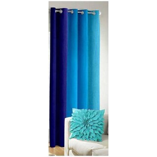                       Styletex Polyester Door Curtain Blue (Single Piece)  Pack of 1                                              