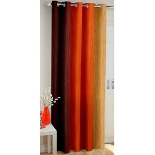                       Styletex Polyester Window Curtain Orange (Single Piece)  Pack of 1                                              