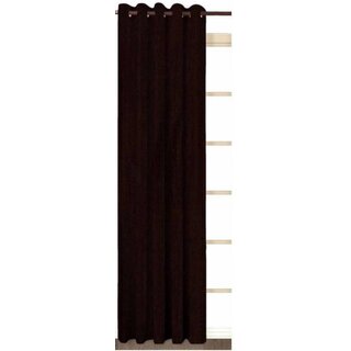                       Styletex Polyester Long Door Curtain Brown (Single Piece)  Pack of 1                                              