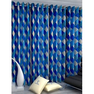                       Styletex Polyester Long Door Curtain Blue Pack of 5 Pcs                                              