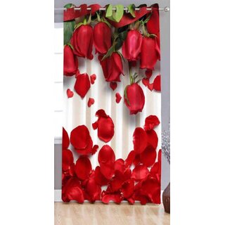 Styletex Polyester Long Door Curtain Red (Single Piece) Pack of 1 Styletex Polyester Long Door Curtain Red (Single Piece) Pack of 1