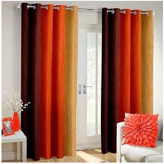 Styletex Polyester Window Curtain Orange Pack of 2 Pcs Styletex Polyester Window Curtain Orange Pack of 2 Pcs