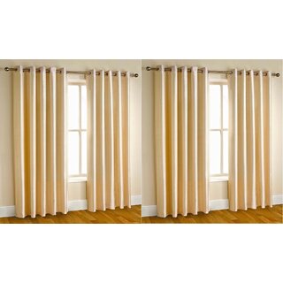                       Styletex Polyester Long Door Curtain Beige Pack of 4 Pcs                                              