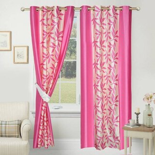                       Styletex Polyester Door Curtain Pink Pack of 2 Pcs                                              