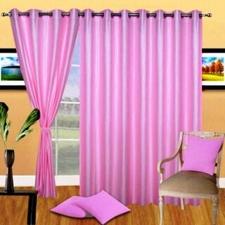 Styletex Polyester Door Curtain Pink Pack of 3 Pcs