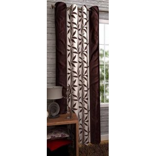                       Styletex Polyester Long Door Curtain Brown (Single Piece)  Pack of 1                                              