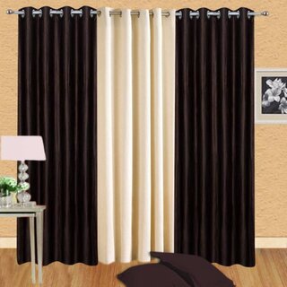                       Styletex Polyester Door Curtain Black Pack of 3 Pcs                                              