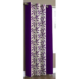                       Styletex Polyester Long Door Curtain Purple (Single Piece)  Pack of 1                                              