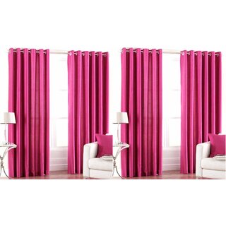                       Styletex Polyester Door Curtain Pink Pack of 4 Pcs                                              