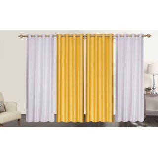                       Styletex Polyester Long Door Curtain Multicolor Pack of 4 Pcs                                              