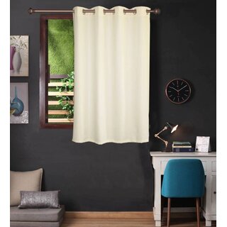                       Styletex Polyester Window Curtain White (Single Piece)  Pack of 1                                              