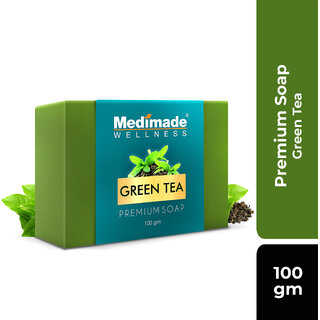                      Medimade Green Tea  Premium Soap - 100 gm                                              