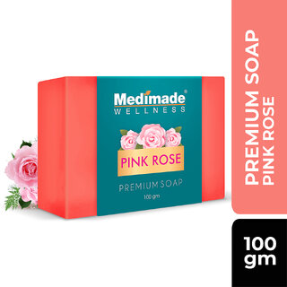                       Medimade Pink Rose Premium Soap  - 100 gm                                              