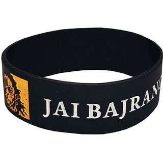                      M Men Style  Religious  Pavanputra Hanuman Jay  Bajrangi  Black Selecone Bracelet For Men And Women                                              
