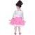 NFC FASHIONS Girls Midi/Knee Length Festive/Wedding Dress (Pink, Fashion Sleeve)