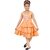 NFC FASHIONS Girls Calf Length Festive/Wedding Dress (Orange, Sleeveless)