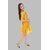 NFC FASHIONS Girls Midi/Knee Length Festive/Wedding Dress (Yellow, 3/4 Sleeve)