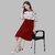 NFC FASHIONS Girls Midi/Knee Length Casual Dress (Maroon, Half Sleeve)