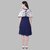 NFC FASHIONS Girls Midi/Knee Length Casual Dress (Blue, Half Sleeve)