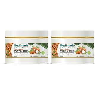                       Medimade Vitamin E Body Butter - 200 ml X 2 ( Pack of 2 )                                              