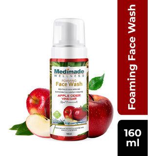                       Medimade Apple Cider Vinegar Foaming Face Wash - 160 ml                                              