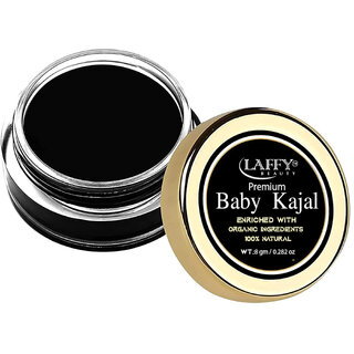 LAFFY Baby Kajal Black For Newborn - 100 Natural  Organic Kajal- 8g  (black, 0.8 g)